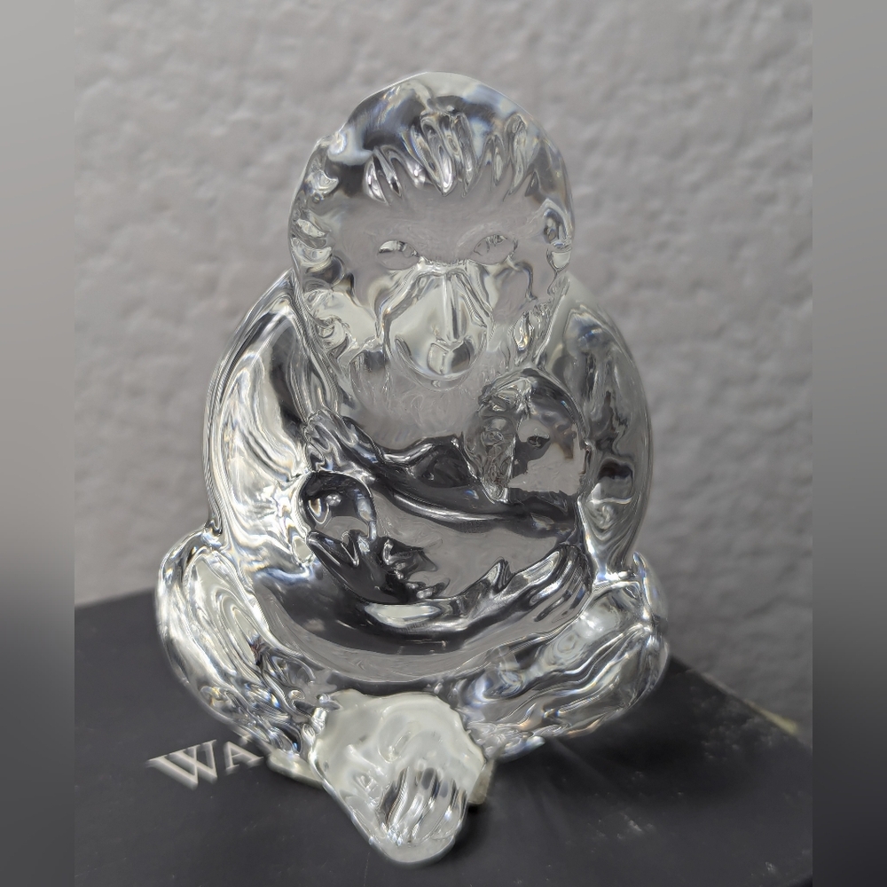 Waterford Crystal Monkey With  Baby #127857